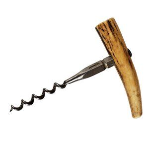 Vintage Antique H. Boker Tusk Horn Handle Corkscrew Tool Germany